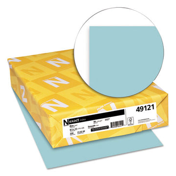 Neenah Paper Exact Index Card Stock, 90 Lb, 8.5 X 11, Blue, 250-pack freeshipping - TVN Wholesale